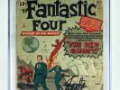 Fantastic Four 13 CGC 3.5 signed by Stan Lee 1st app the Watcher