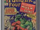Fantastic Four #25 CGC 4.5 #0287457003 (Hulk vs. Thing). Cream to OW Pages.