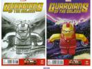 Guardians of the Galaxy #7 Castellani Set 2x 1:100 Lego Iron Man Sketch Variant