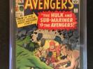Avengers # 3 CGC 4.5 1st Hulk/Sub-Mariner Teamup 1964 X-Men Spider-Man cameos