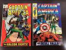 Captain America #118 and #119 Marvel Silver Age Comics 2nd and 3rd Falcon App.