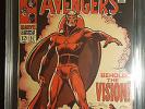 The Avengers #57 (1968, Marvel) CBCS 7.5 VF- Like CGC 1st Appearance Vision KEY