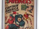 AVENGERS #4 CGC 3.0, 1st S.A. CAPTAIN AMERICA Jack Kirby a, Marvel Comics 1964