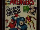 Avengers 4 CGC 6.0 | Marvel 1964 | 1st Silver Age Captain America.