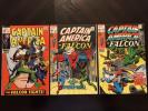 Captain America And Falcon 3 Book Lot 118 (2nd Falcon) 137 (Spiderman) 140
