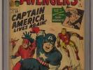 Avengers #4 CGC 3.0 (C-OW) 1st Silver Age Captain America