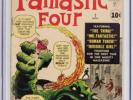 1961 Fantastic Four #1  CGC 4.0 Mole Man 1st App 1995774004 OW/White Pages