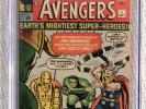 Avengers 1 CGC 7.0 Stan Lee 1963 Origin & 1st App. Fantastic Four 4 App Thor