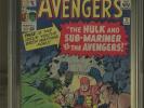 Avengers 3 CGC 4.5 | Marvel 1964 | 1st Hulk & Sub-Mariner Team-Up. Many Cameos.
