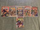 Captain Marvel Comic Book Lot Issues 34, 39, 46, 49, 50, 57  High Grade Keys.