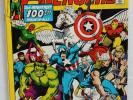 SHARP AVENGERS 100 at 8.0VF. Thor, Captain America and Iron Man assemble.