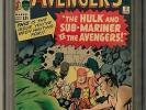 Avengers #3 CGC 5.0 (OW) 1st Hulk and Sub-Mariner Team-Up