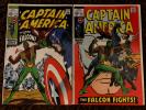 Captain America 117 & 118, 1st Falcon, Both F, Free Priority Shipping