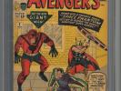 Avengers #2 CGC 3.0 GD/VG 1st Space Phantom, Hulk Leaves Team Rare Marvel Comic