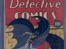 Detective Comics #33 CGC 1.8 Kane Moldoff Fox Siegel, Origin Batman (4th Cover)
