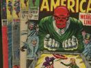 Captain America 103,104,110,115,118 (1968-69 Marvel) *5 Books* Jack Kirby Hulk
