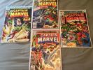 Captain Marvel Lot 8 books (1977) Bronze Age # 36 48 50 53 56 57 58 61