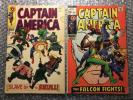 Captain America #104 (Red Skull) & #118 (2nd Falcon) KEY Marvel Silver Age Lot
