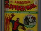 AMAZING SPIDER-MAN #8 CGC 4.0 VG OW/W Slight C-1 Marvel 1/64 FANTASTIC FOUR