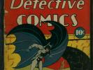 DETECTIVE COMICS #33 CGC 1.5 1ST BATMAN ORIGIN, CLASSIC COVER CGC #0911966001