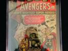 Avengers # 1 CGC 3.0 1st  App of team Stan Lee , 2,8 Marvel Hulk,Thor,  Iron Man