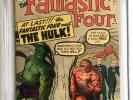 FANTASTIC FOUR #12 CGC 8.5 1ST HULK vs Fantastic Four battle, 2,4 Stan Lee Kirby