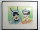 Batman and Robin Original Signed Watercolor by Bob Kane