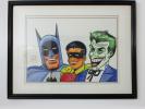 Batman Robin Joker Original Signed Watercolor by Bob Kane