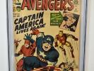 Avengers #4 (1964) CGC Graded 6.0   1st Silver Age Captain America   Stan Lee