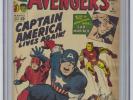 Avengers #4 CGC 6.0 VINTAGE Marvel Comic MEGA KEY 1st Silver Age Captain America