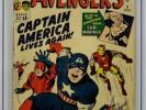 Avengers #4 CGC 3.0 Marvel Comics 1964. First Silver Age App Of Captain America.