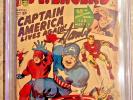 THE AVENGERS #4 (CGC SIGNATURE 3.5 ) SIGNED BY STAN LEE/1ST CAP IN SILVER AGE