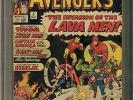 Avengers #5 CGC 3.0 (OW) Jack Kirby Lava Men Cover Art
