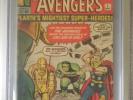 Avengers #1 CGC 3.0 Marvel 1963 1st App & ORIGIN (Iron Man Hulk Thor) Stan Lee