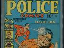 1942 QUALITY POLICE COMICS #11 1ST APPEARANCE THE SPIRIT WILL EISNER CGC 5.0 BL1