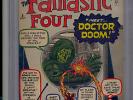 Fantastic Four #5 CGC 8.0 VF Unrestored Marvel 1st Doctor Doom OW Pages