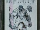 Infinity #3 CGC 9.0 SS 2x STAN LEE & OPENA Sketch Black Dwarf Thanos Avengers