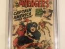 AVENGERS #4 (Marvel, 1964) CGC 3.0 GD/VG OW pages CLASSIC CAPTAIN AMERICA COVER