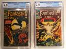 Fantastic Four #52 6.5 CGC #53 7.0 CGC Marvel Silver age comic Books.