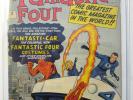 FANTASTIC FOUR 3 * CGC 5.0 * C/OW pgs * 1962 * 1st Costumes * Jack KIRBY * UK