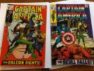 Captain America #118 & 119 Signed By Joe Simon 2nd & 3rd Falcon Cosmic Cube FN