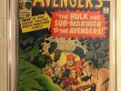 Avengers #3 CGC 3.0 Marvel 1964 1st Hulk & Sub-Mariner Team-up