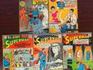 SUPERMAN SILVER LOT 5 COMICS (1966) #190,192,193 (G-31),194,195 (AVG FINE,FN)