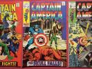 Captain America 3 Comic Book Lot #118 #119 #120 (Marvel Silver Age)