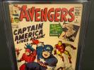 Avengers #4 Comic Book CGC 3.5 OW/W pages, CLEAN 1st SA App. Captain America