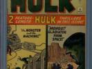 Incredible Hulk #4 CGC 3.5 C-OW-Origin-Marvel-1962-12c-KEY-Avengers-Bruce Banner