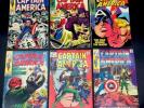 Marvel CAPTAIN AMERICA Comic Books (6) Classics #107, 108, 114, 115, 118, 119