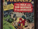 Avengers # 3 CGC 4.5 OW/W (Marvel, 1964) 1st Hulk & Sub-Mariner team-up