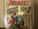 Avengers 4 CGC 3.0 1st Silver Age Captain America  ...free shipping