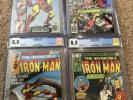 Iron Man CGC Lot: 121 (8.0), 125 (8.5) Ant-Man & Avengers, 126 (9.0), 143 (9.0)